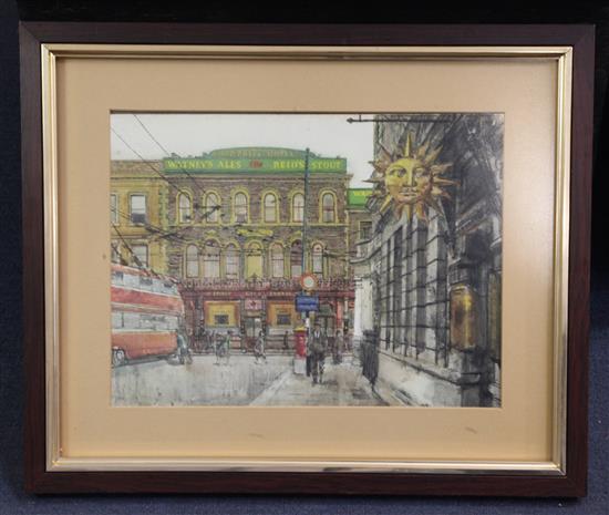 § Ruskin Spear (1911-1990) The Hop Poles Hotel, King Street, Hammersmith 10.25 x 13.5in.